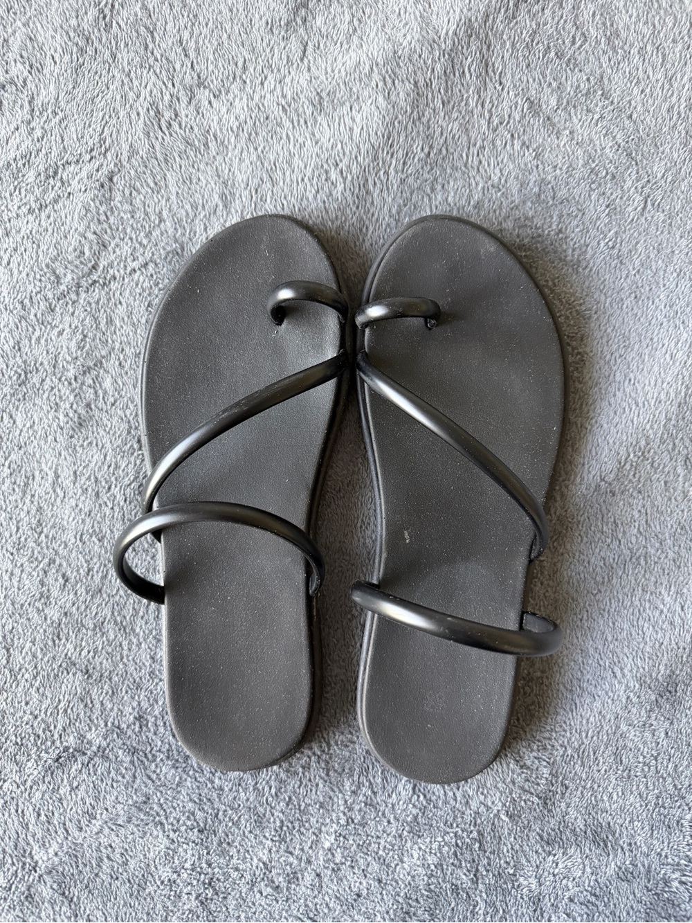 ✨Women's Black Strappy Slide Sandals